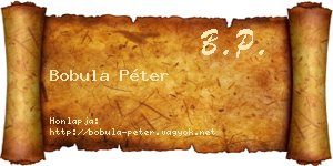 Bobula Péter névjegykártya