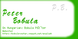 peter bobula business card